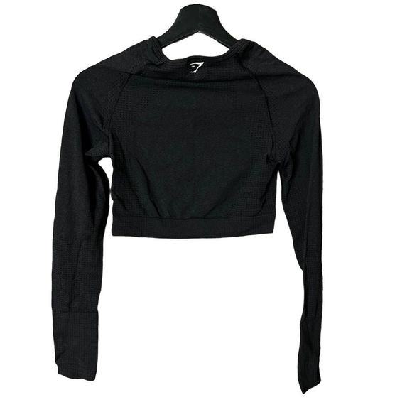 Gymshark Womens Long Sleeve Seamless Crop Top Medium - Picture 2 of 2